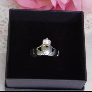 Claddagh Sterling Silver Ring Irish Heart in Your Hands